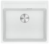 Мийка кухонна Franke Maris, фраграніт, прямокутник, без крила, 560х510х200мм, чаша - 1, врізна, MRG 610-52 TL, білий
