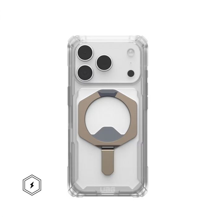 Чохол UAG для iPhone 17 Pro, Plasma XTE MagSafe, Clear/Titanium