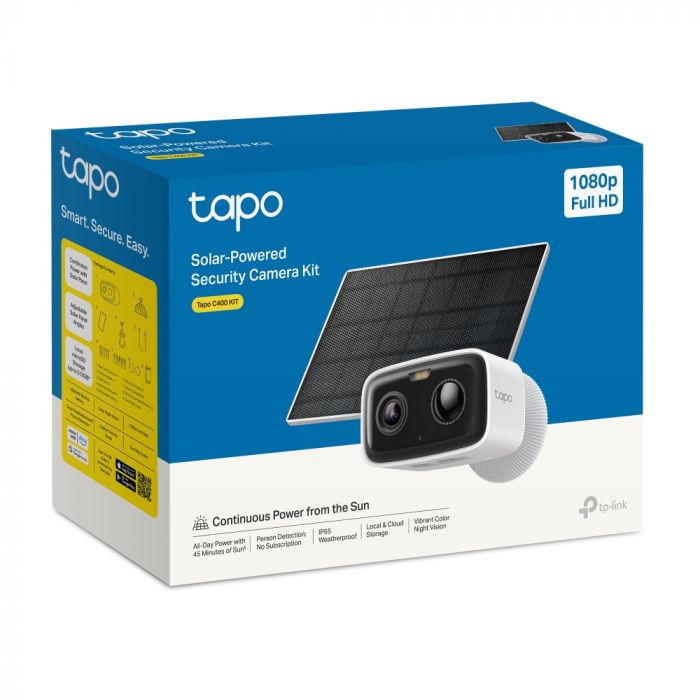 Комплект розумної бездротової камери TP-LINK TAPO C400 KIT 2K QHD та сонячної панелі