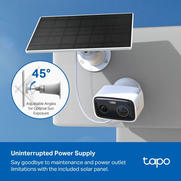 Комплект розумної бездротової камери TP-LINK TAPO C400 KIT 2K QHD та сонячної панелі