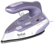 Праска Tefal дорожня First Class, 1000Вт, 65мл, паровий удар -45гр, нерж. сталь, біло-фіолетовий
