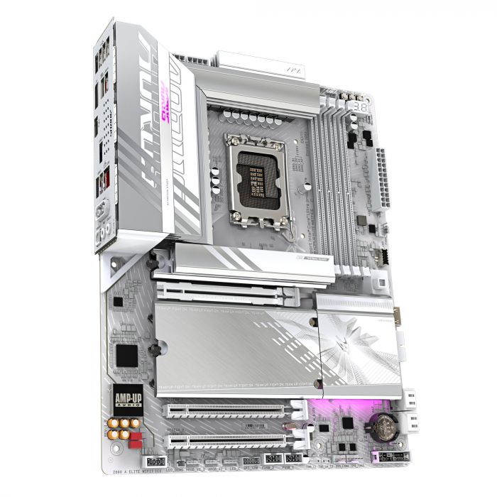 Материнська плата GIGABYTE Z89 AORUS ELITE WF7 ICE s1851 Z890 4xDDR5 M.2 HDMI DP Wi-Fi BT ATX білий