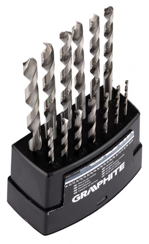 Набір свердел по металу GRAPHITE HSS HSS-G 2-8мм кейс 13шт
