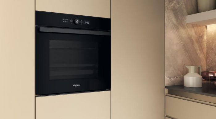 Духова шафа Whirlpool електрична, 73л, A+, дисплей, конвекція, телескопічні напрямні, чорний