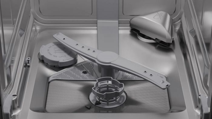 Посудомийна машина Siemens вбудована, 10компл., E, 45см, дисплей, 3й кошик, Zeolith, білий