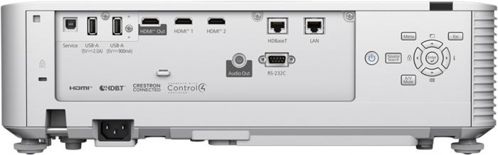 Проєктор Epson EB-L790U WUXGA, 7300 lm, LASER, 1.35-2.2, WiFi, білий