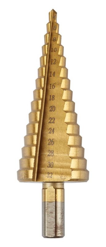 Свердло ступінчасте GRAPHITE TiN, 4x12/20/32мм, набір 3шт, 0.22кг