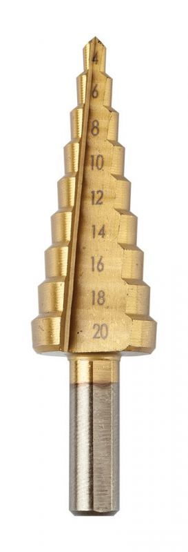 Свердло ступінчасте GRAPHITE TiN, 4x12/20/32мм, набір 3шт, 0.22кг