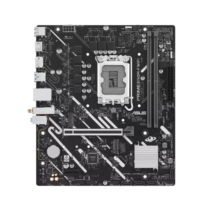 Материнcька плата ASUS PRIME B760M-F WIFI s1700 B760 2xDDR5 M.2 HDMI DP Wi-Fi BT mATX