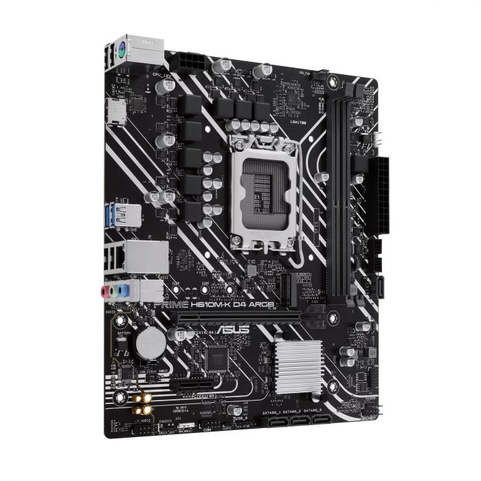 Материнcька плата ASUS PRIME H610M-K D4 ARGB s1700 H610 2xDDR4 M.2 HDMI D-Sub mATX ARGB