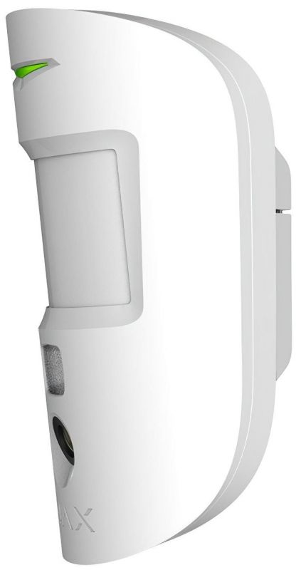 Бездротовий датчик руху з камерою, з покращеною фотофіксацією та фото по запиту Ajax HDR MotionCam PhOD, Jeweller, білий