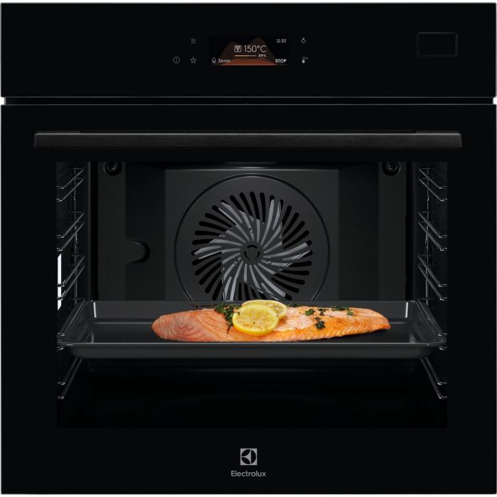 Духова шафа Electrolux електрична, 70л, А++, пара, дисплей, конвекція, ф-ція пароварки, телескопічні напрямні, чорний