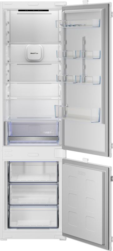 Холодильник Beko вбудований з нижн. мороз., 194x54x55, xолод.відд.-224л, мороз.відд.-76л, 2дв., D, NF, HarvestFresh, білий
