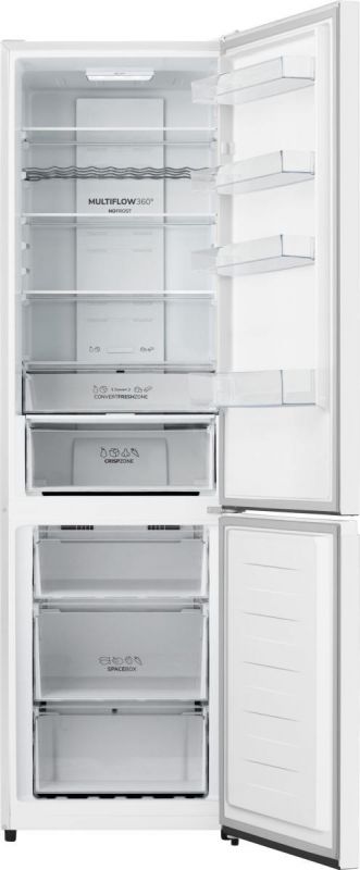 Холодильник з нижн. мороз. камерою Gorenje, 200х60х60см, 2 двері, 238(98)л, А+, NF+, Зона св-ті, Зовн. Дисп, білий