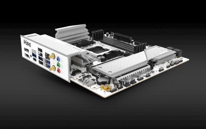 Материнcька плата SAPPHIRE PURE B850M WIFI sAM5 B850 4xDDR5 M.2 HDMI DP WiFi BT mATX білий