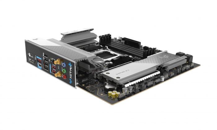 Материнcька плата SAPPHIRE NITRO+ B850M WIFI sAM5 B850 4xDDR5 M.2 HDMI DP WiFi BT mATX