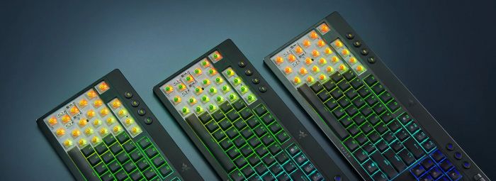 Клавіатура механічна Razer BlackWidow V4 Low-profile HyperSpeed, 104key, Green Switch, USB-A/WL/BT, EN, RGB, чорний