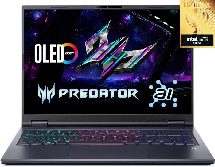 Ноутбук Acer Predator Helios Neo 14 PHN14-71 14.5" 2.8K OLED, Intel U9-285H, 32GB, F1TB, NVD5070-8, Lin, чорний