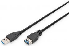 Кабель ASSMANN USB 3.0 (AM/AF) 3.0м, чорний