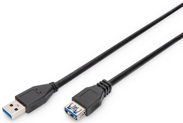 Кабель ASSMANN USB 3.0 (AM/AF) 3.0м, чорний