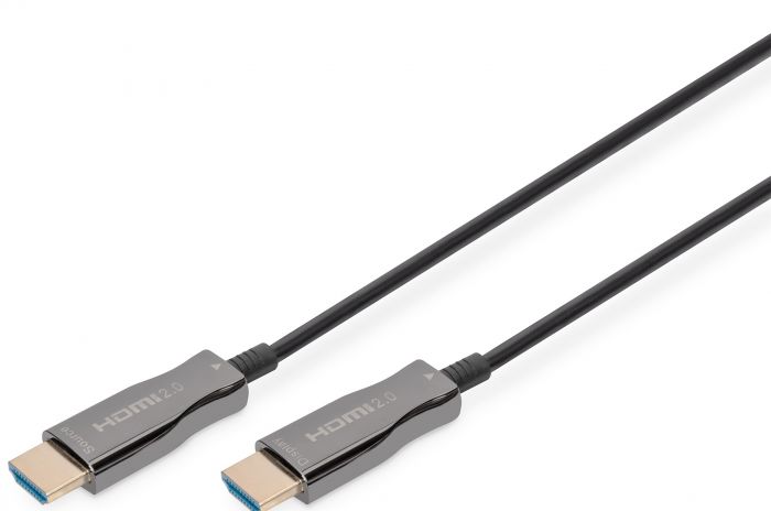 Кабель DIGITUS HDMI UHD 4K, AOC hybrid-fiber, type A M/M, 10м, чорний