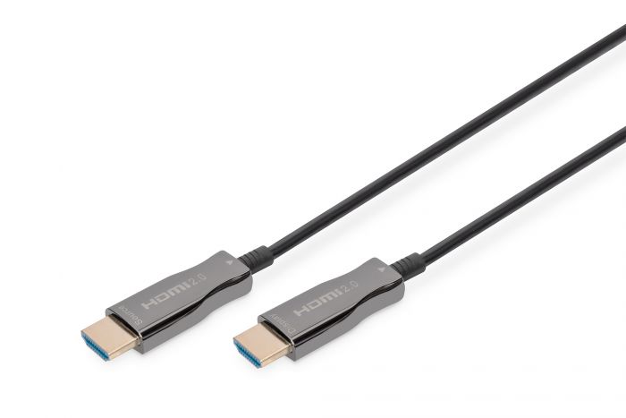 Кабель DIGITUS HDMI UHD 4K, AOC hybrid-fiber, type A M/M, 15м, чорний