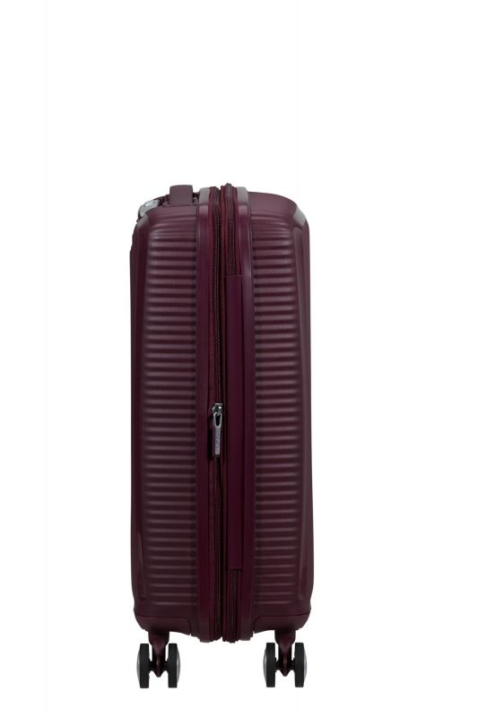Валіза American Tourister, Soundbox, поліпропілен, мала, 55см, 35.5/41л, TSA, 4 колеса, EXP, 	бордовий