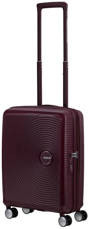 Валіза American Tourister, Soundbox, поліпропілен, мала, 55см, 35.5/41л, TSA, 4 колеса, EXP, 	бордовий