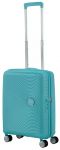 Валіза American Tourister, Soundbox, поліпропілен, мала, 55см, 35.5/41л, TSA, 4 колеса, EXP, бірюзовий