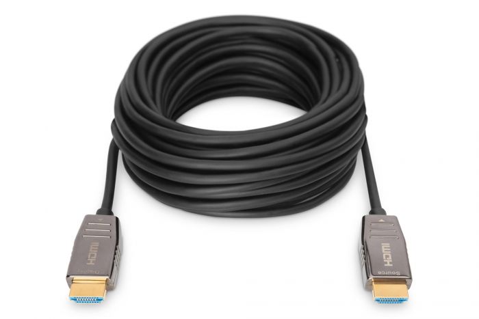 Кабель DIGITUS HDMI UHD 8K, AOC hybrid-fiber, type A M/M, 15м, чорний