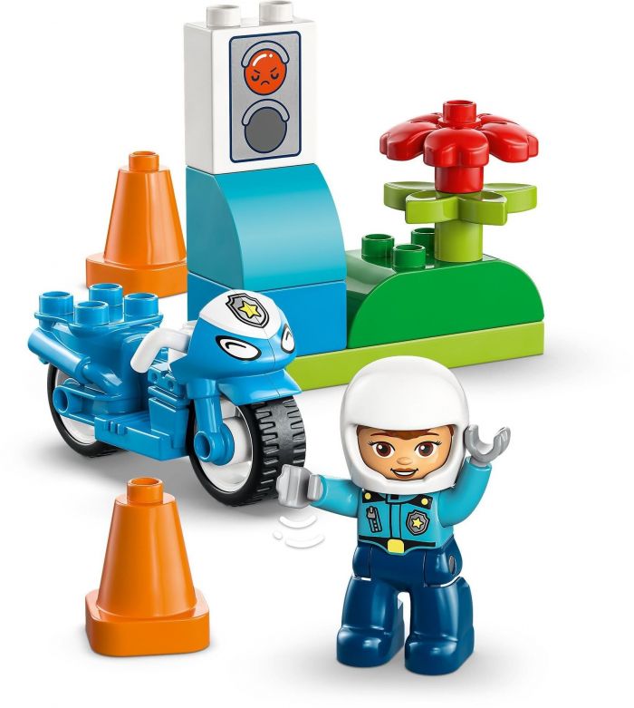 Конструктор LEGO DUPLO Town Синій поліцейський мотоцикл