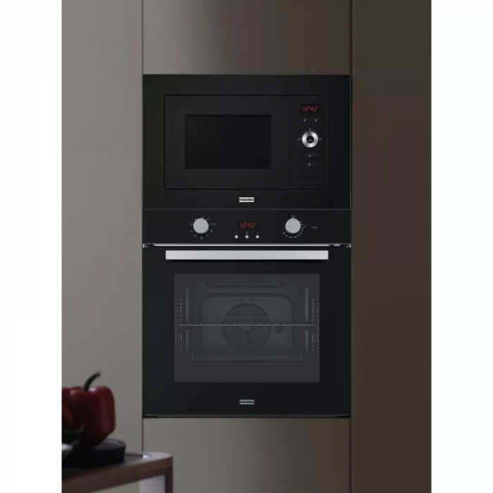 Мікрохвильова піч Franke вбудовувана, 20л, 800Вт, гриль, дисплей, чорний