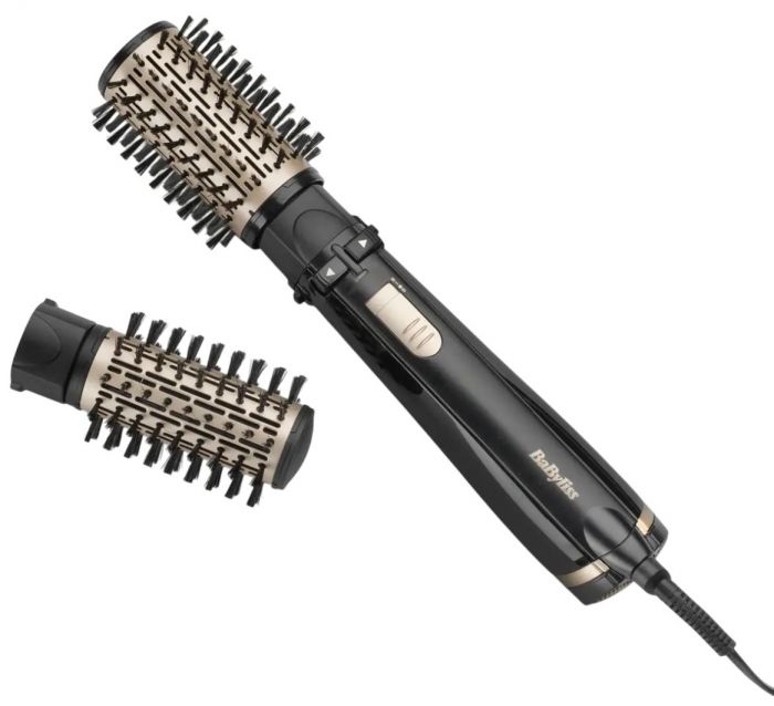 Фен-щітка Babyliss Big Hair Dual 1000, 1000Вт, 2 режими, хол. обдув, оберт. насадок, 2 насадки, чорний
