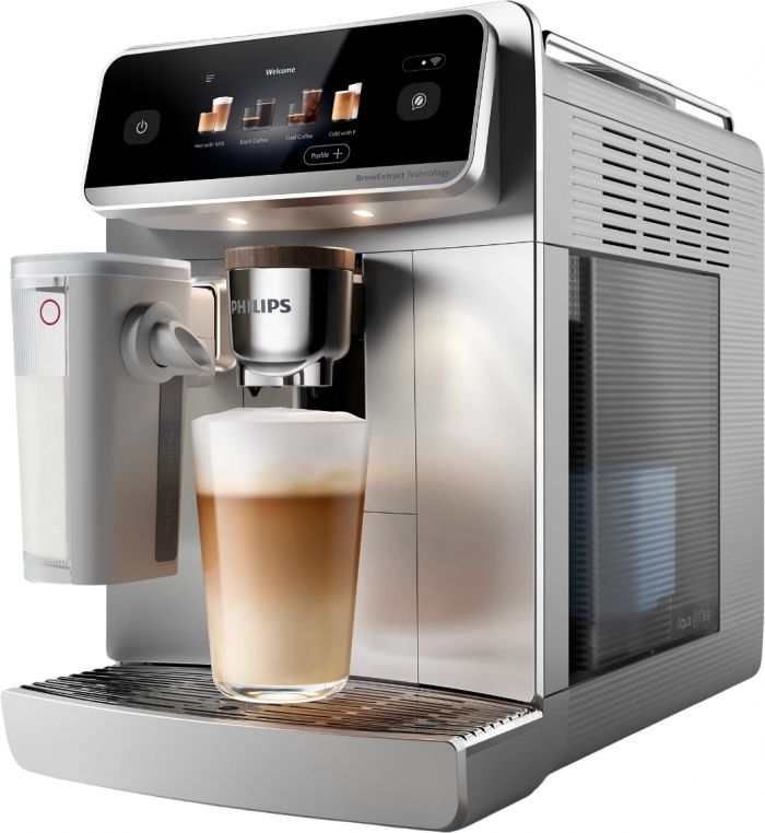 Кавомашина Philips Series 8000 Cafe Aromis, 1.9л, зерно+мелена, автомат.капуч, дисплей, авторецептів -54, срібний