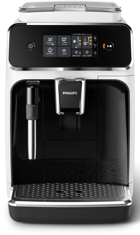 Кавомашина Philips Series 2300, 1.8л, зерно+мелена, дисплей, авторецептів -2, білий