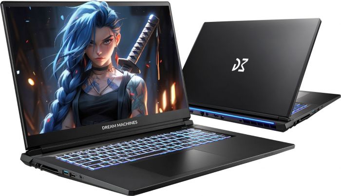 Ноутбук Dream Machines RG5050-17 17.3FHD IPS, Intel i7-13620H, 32GB, F1TB, NVD5050-8, DOS, чорний