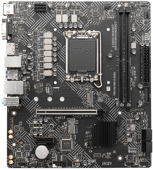 Материнcька плата MSI PRO H610M-G DDR4 s1700 H610 2xDDR4 M.2 HDMI DP D-Sub mATX