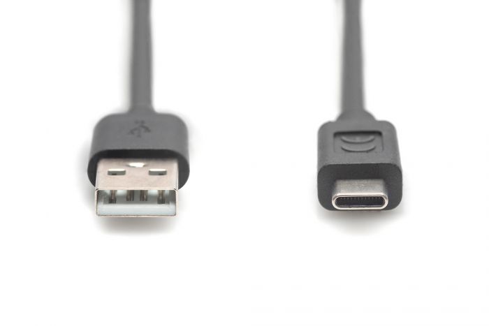 Кабель DIGITUS USB-A > USB-C заряджання/синхронізації, USB 2.0, M/M, 3м, чорний
