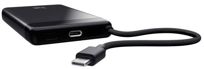 Акумулятор портативний літій-іонний power bank Trust Fiera, 10000мА·год, 2хUSB-C, 20W, PD/QC 3.0, чорний