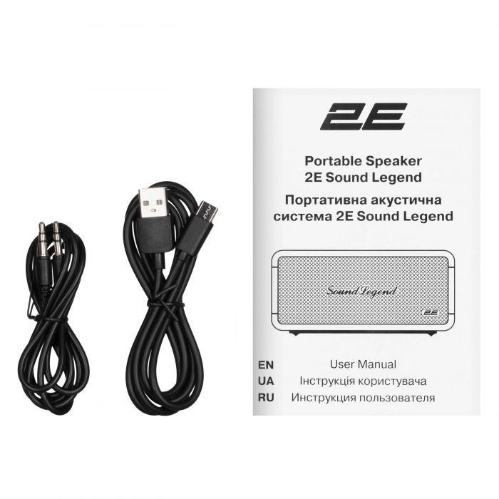 Портативна акустична система 2E SoundLegend 80Вт, BT 5.3, TWS, FLAC, MP3, WAV, EQ, PowerBank, IPX6, RGB, Чорний