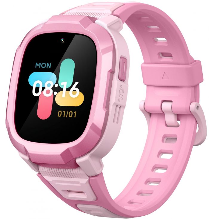 Дитячий годинник-телефон Mibro P6, 1.4", 240x280, GPS, 2MP, 900мА·год, 2АТM, рожевий