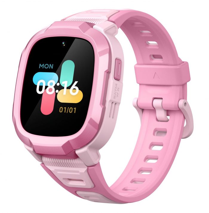 Дитячий годинник-телефон Mibro P6, 1.4", 240x280, GPS, 2MP, 900мА·год, 2АТM, рожевий