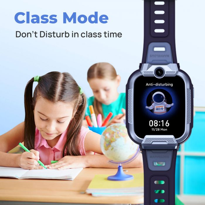 Дитячий годинник-телефон Mibro Z5, 1.69", 240x280, GPS, 2MP dual, 900мА·год, 2АТM, синій