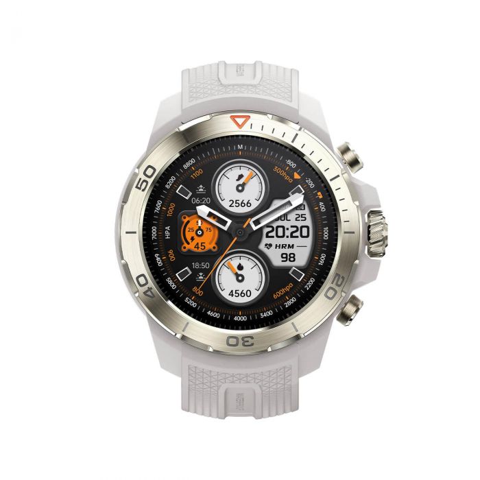 Смарт-годинник Mibro GS Explorer 48мм, 1.32", 466x466, AMOLED, BT 5.3, Dual-band GPS, 10 ATM, пісочно-білий