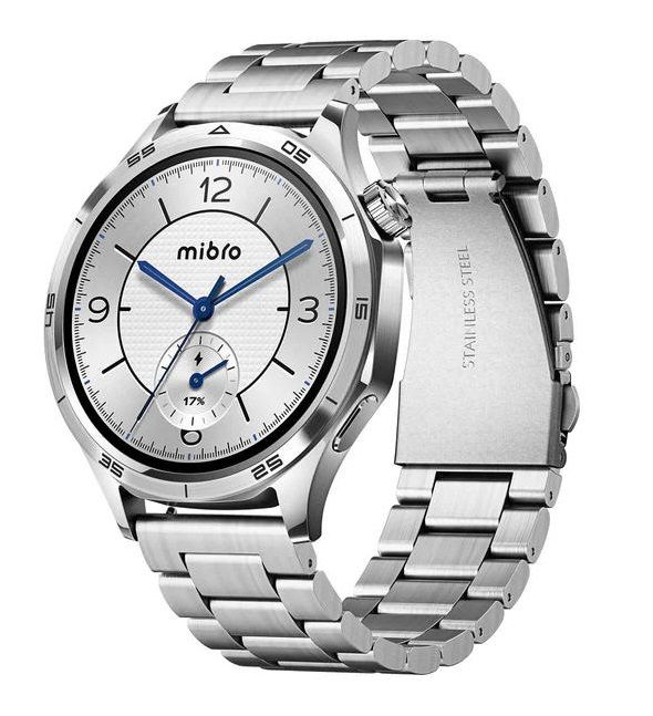 Смарт-годинник Mibro GT 46мм, 1.43", 466x466, AMOLED, BT 5.3, GPS, 5 ATM, сріблястий