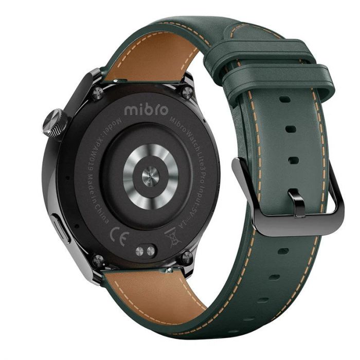 Смарт-годинник Mibro Lite 3 Pro 45мм, 1.32", 466x466, AMOLED, BT 5.3, GPS, 5 ATM, темно-зелений