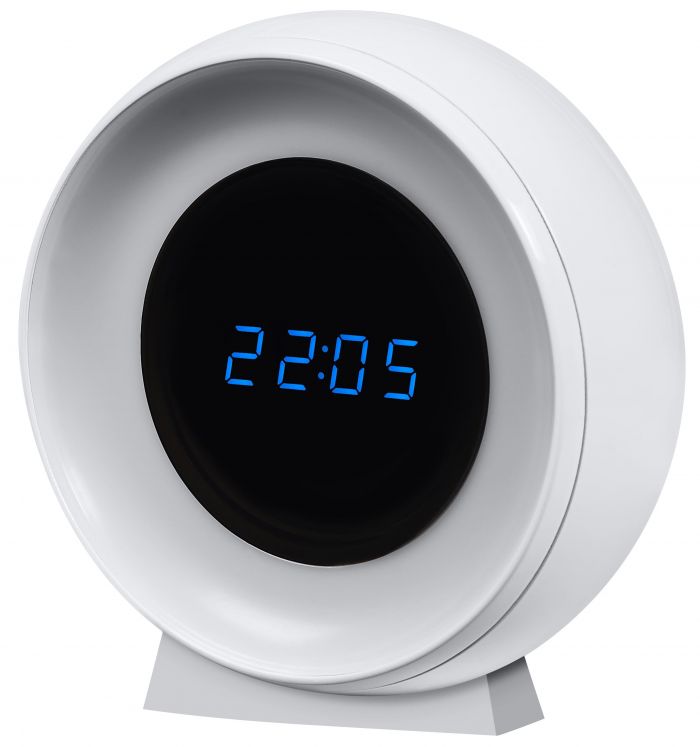 Світильник нічник з акумулятором OSRAM NIGHTLUX CLOCK 0.3Вт 3000/4000/6500К 5Лм 1000мА•год годинник USB-A > microUSB білий