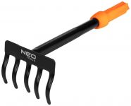 Граблі садові Neo Tools, ширина 8.5см, 5 зубців 25см, система NEO Click 0.12кг