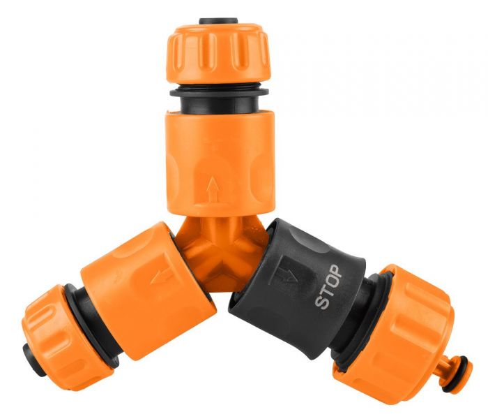 Конектор-трійник для шланга Neo Tools, 1/2"-3/4" тип У