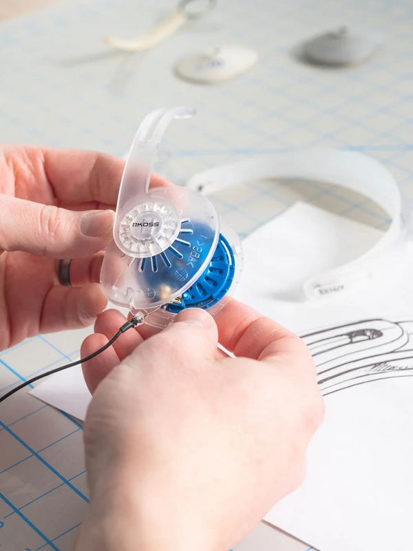 Навушники On-Ear Koss KPH30iCL, 3.5 mini-jack, Mic, 1.2м, Прозорий